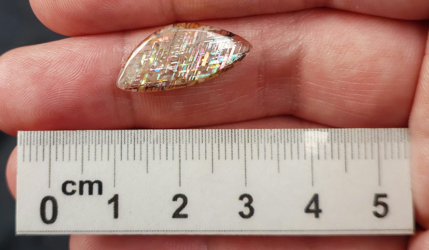 RAINBOW LATTICE SUNSTONE CABOCHON, Australia GLSC01
