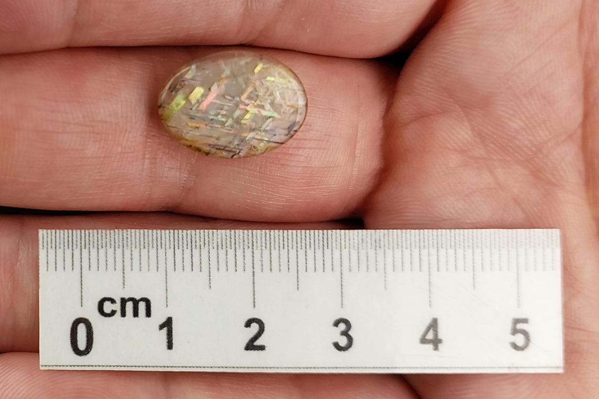 RAINBOW LATTICE SUNSTONE CABOCHON, Australia GLSC03