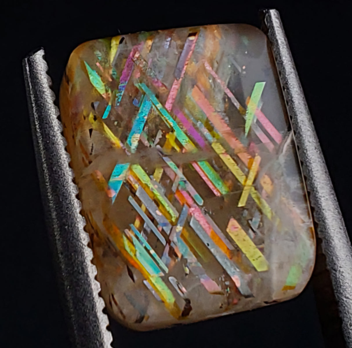 RAINBOW LATTICE SUNSTONE CABOCHON, Australia GLSC05