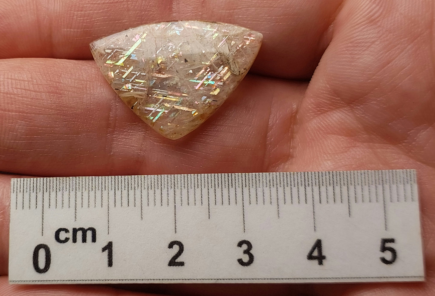 RAINBOW LATTICE SUNSTONE CABOCHON, Australia GLSC08