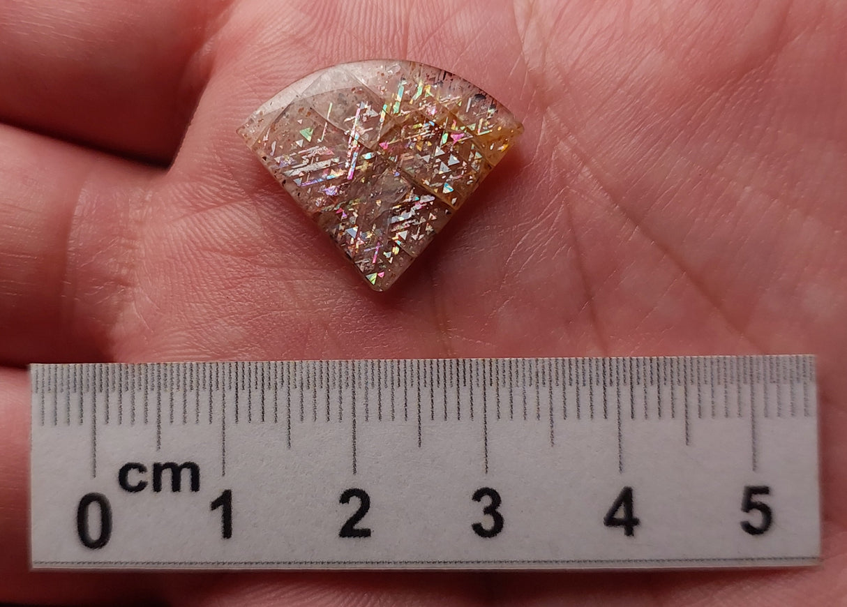 RAINBOW LATTICE SUNSTONE CABOCHON, Australia GLSC09