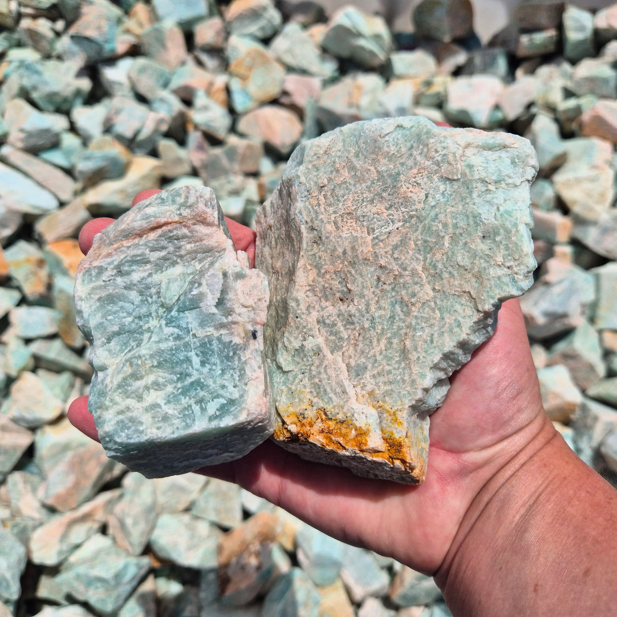 LARGE AMAZONITE Rough by Weight, India ZRR019