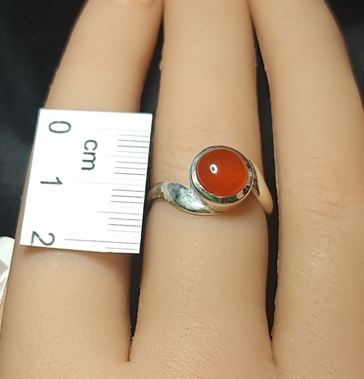 CARNELIAN RINGS set in STERLING SILVER 3SSCNR