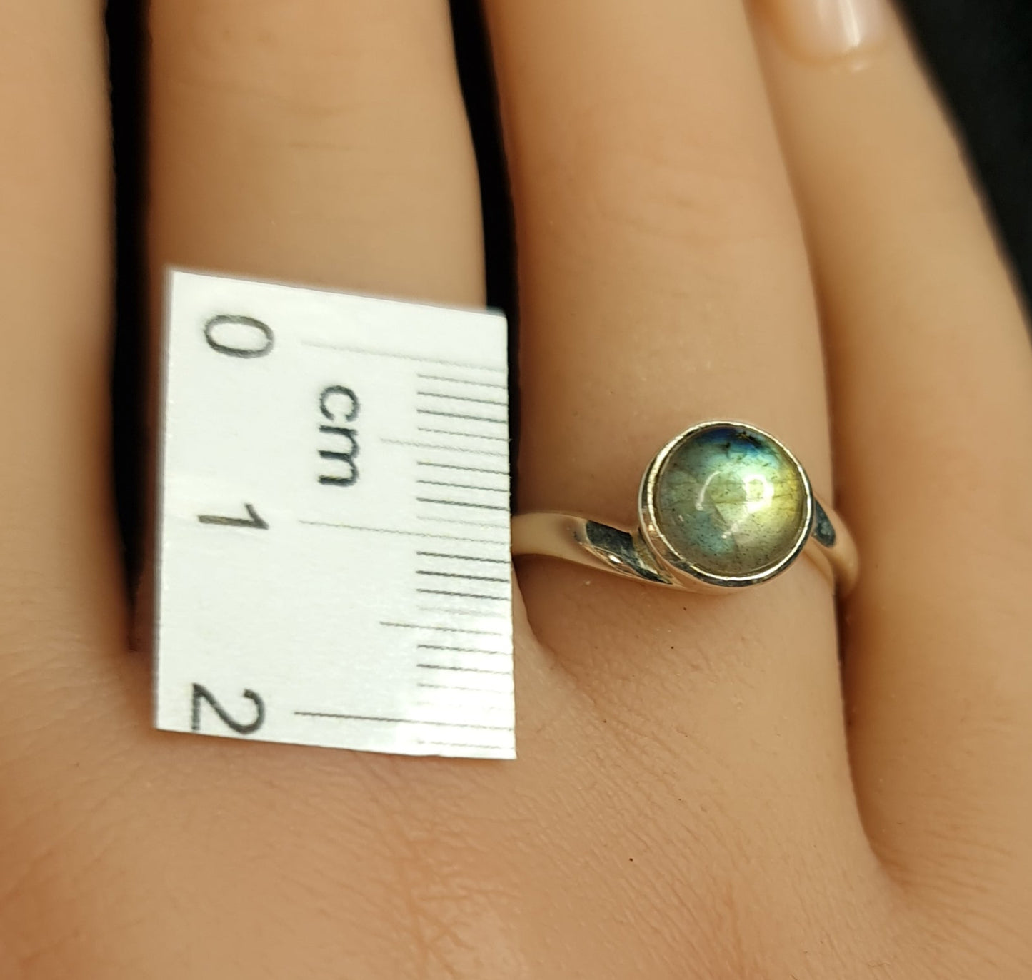 LABRADORITE RING set in STERLING SILVER 3SSLR3