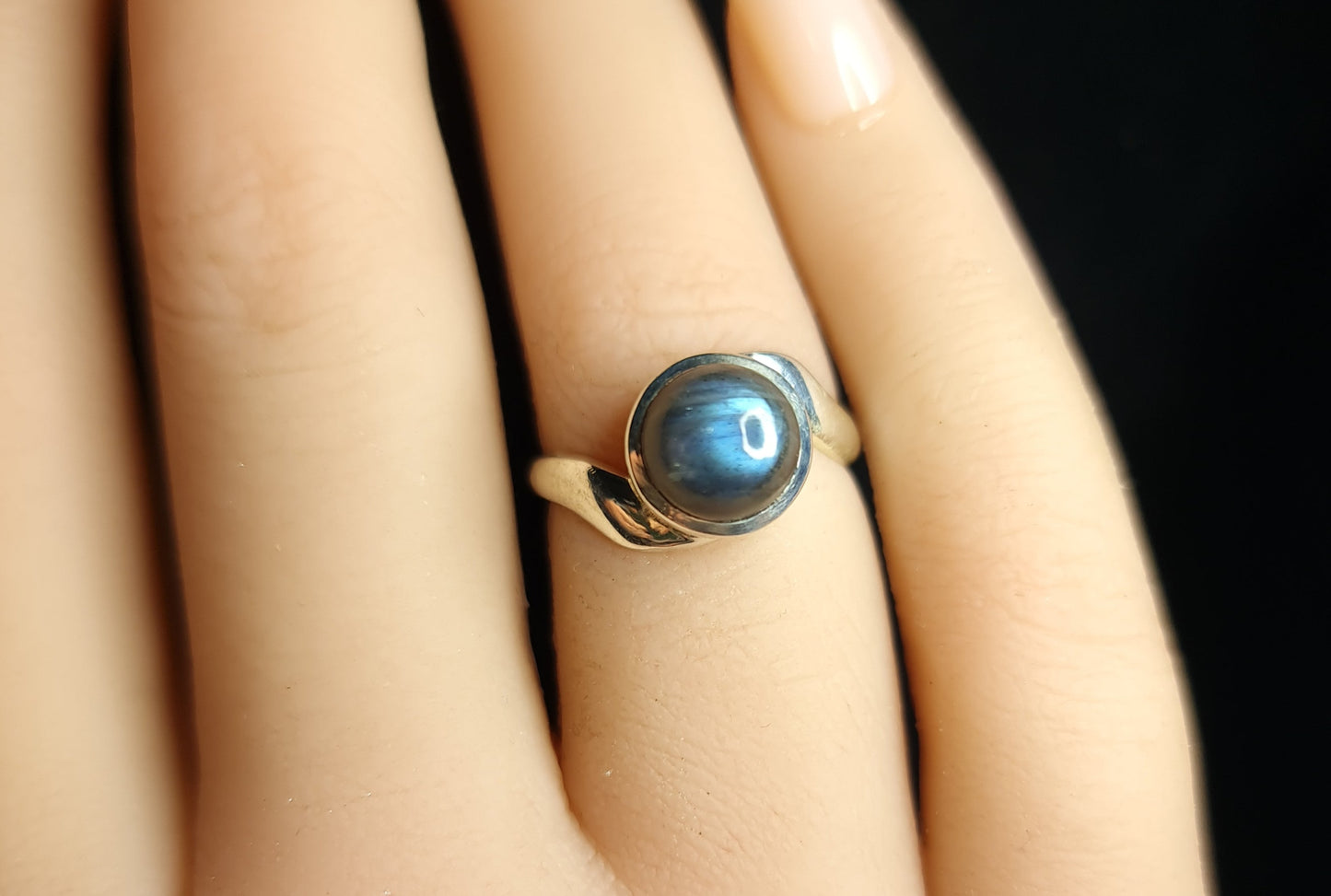 LABRADORITE RING set in STERLING SILVER 3SSLR1