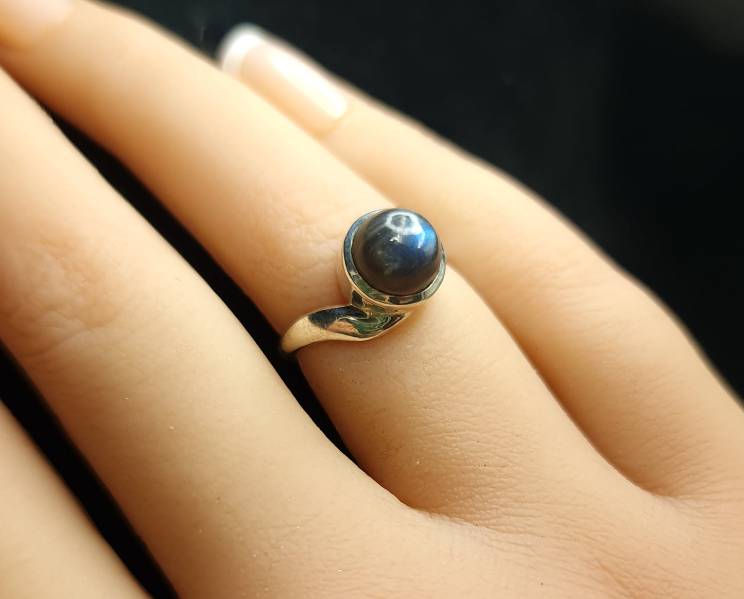 LABRADORITE RING set in STERLING SILVER 3SSLR1