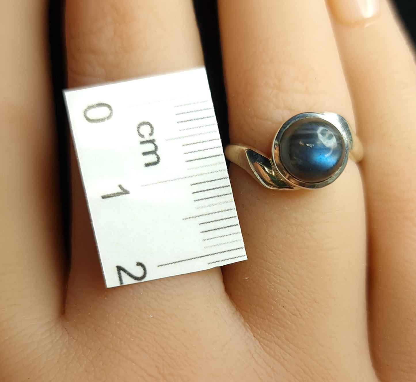 LABRADORITE RING set in STERLING SILVER 3SSLR1