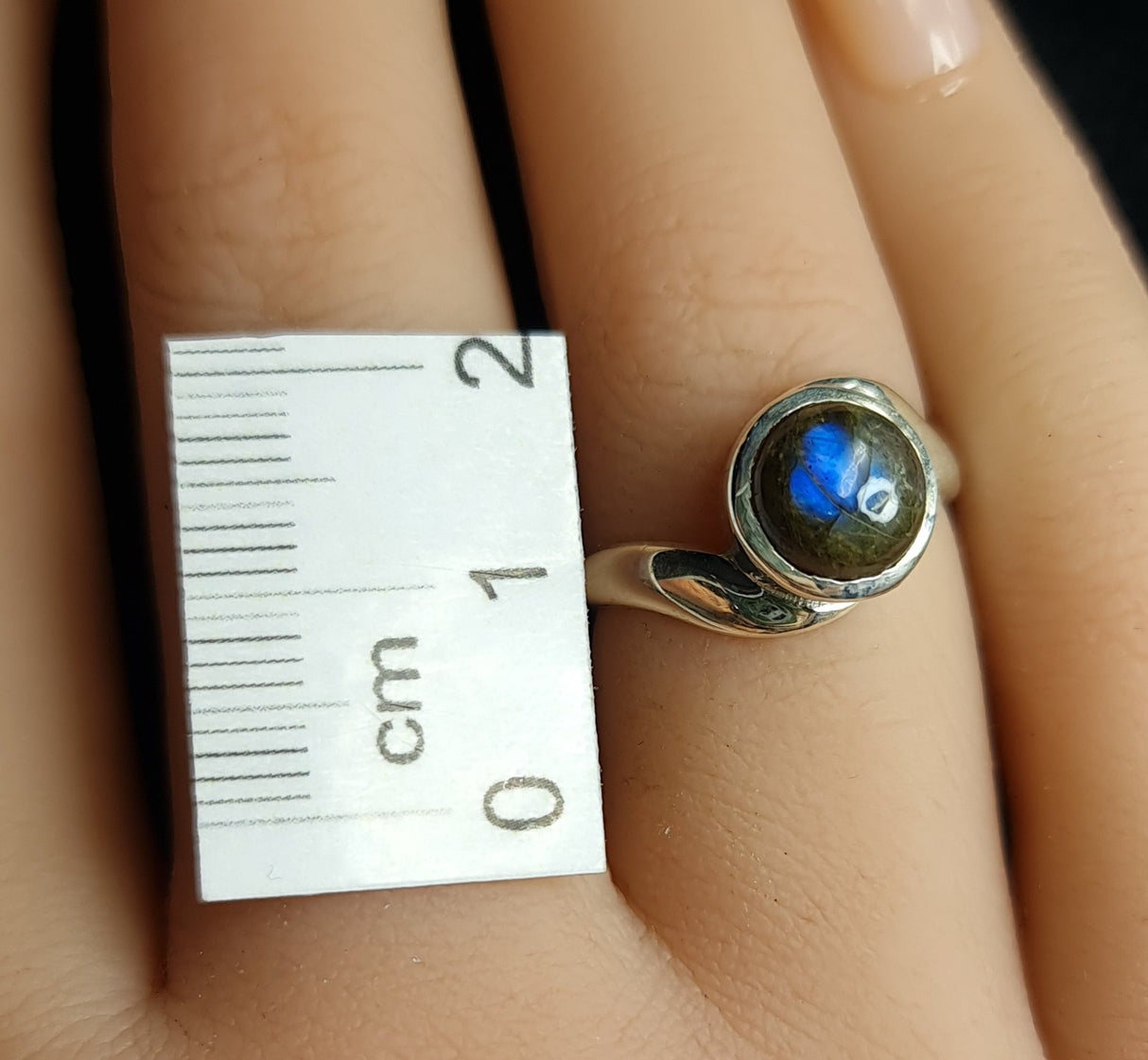 LABRADORITE RING set in STERLING SILVER 3SSLR2