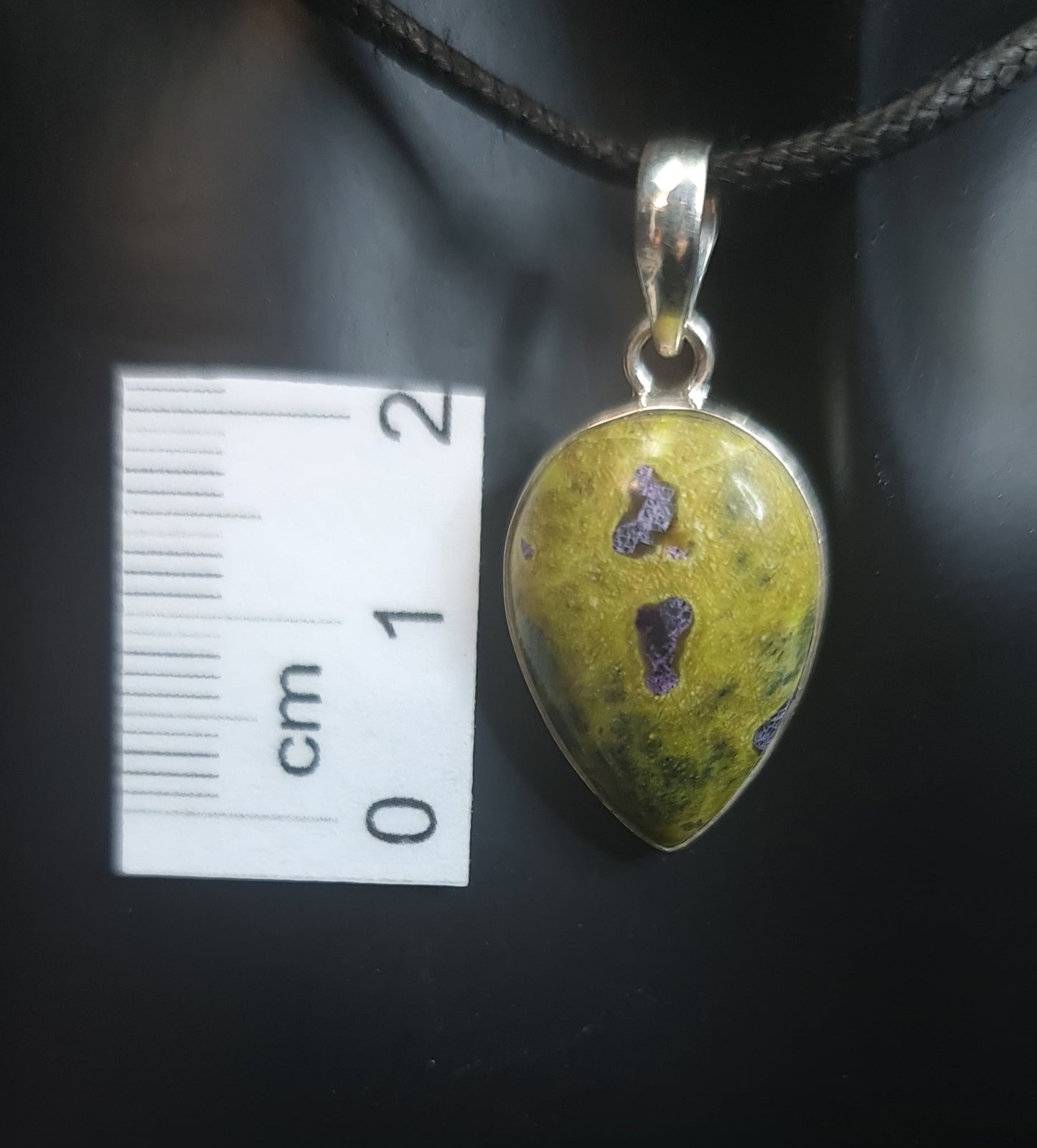 SERPENTINE & STITCHTITE PENDANT set in STERLING SILVER 3SSSPD