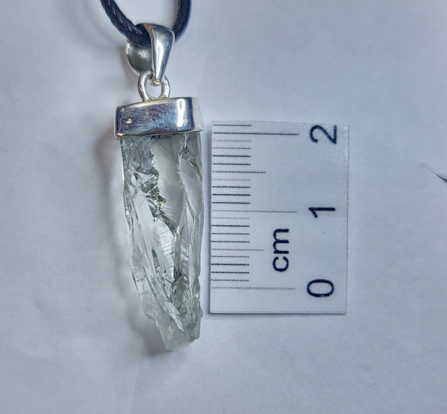 GREEN AMETHYST PENDANT set in STERLING SILVER 3SSGAP2