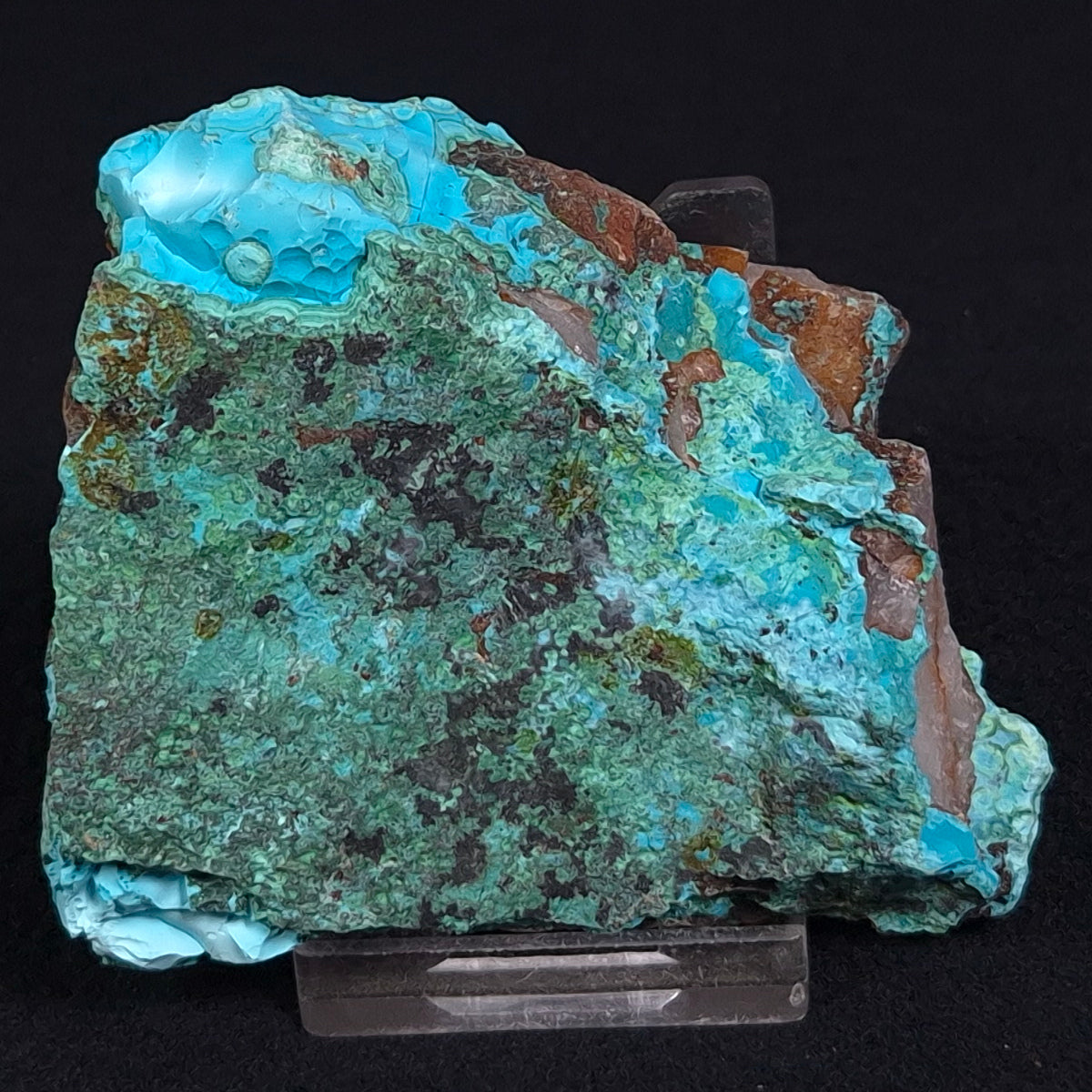 CHRYSOCOLLA CUPRITE MALACHITE QUARTZ, Australia ZRC009