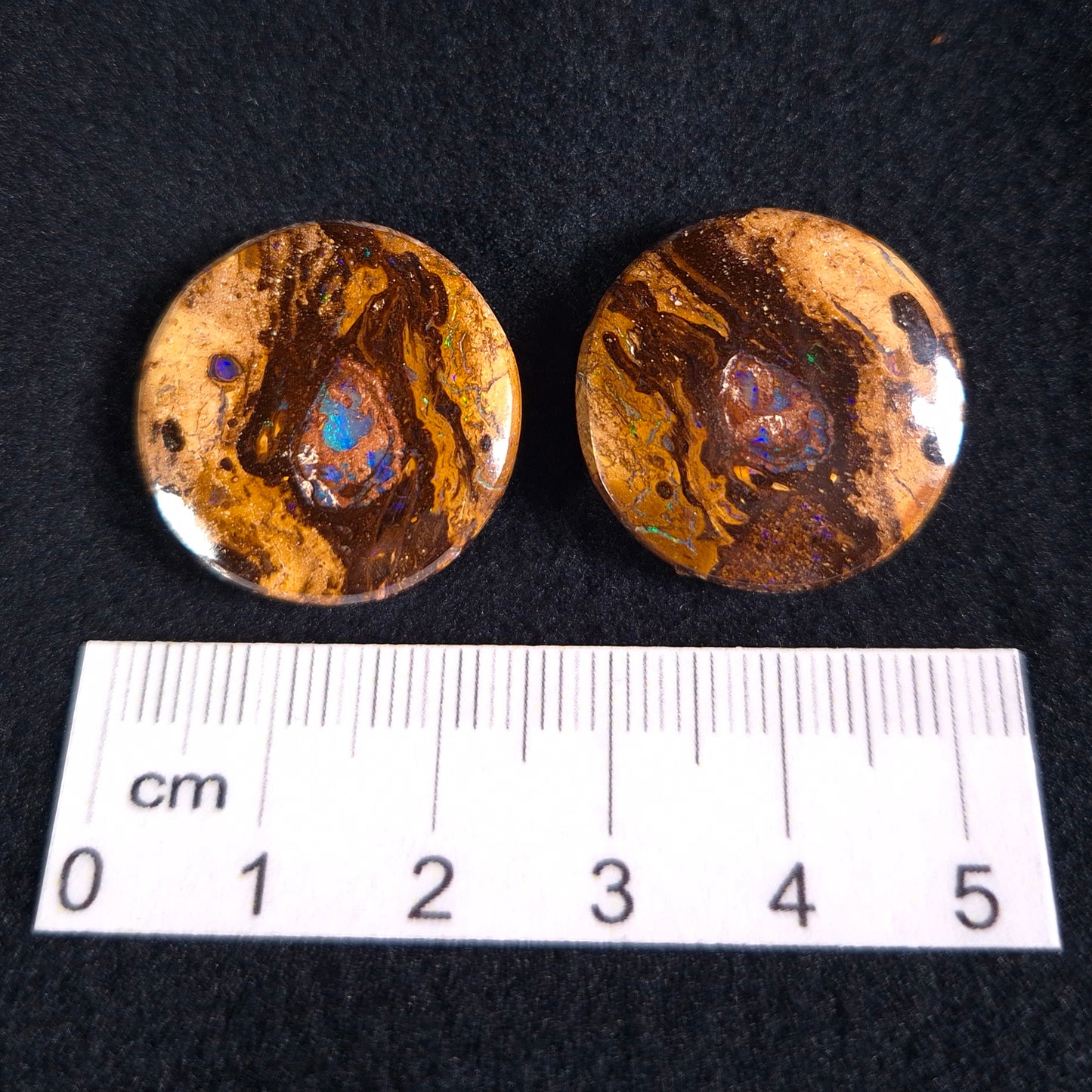 BOULDER OPAL CABOCHON PAIR, Australia XBC002