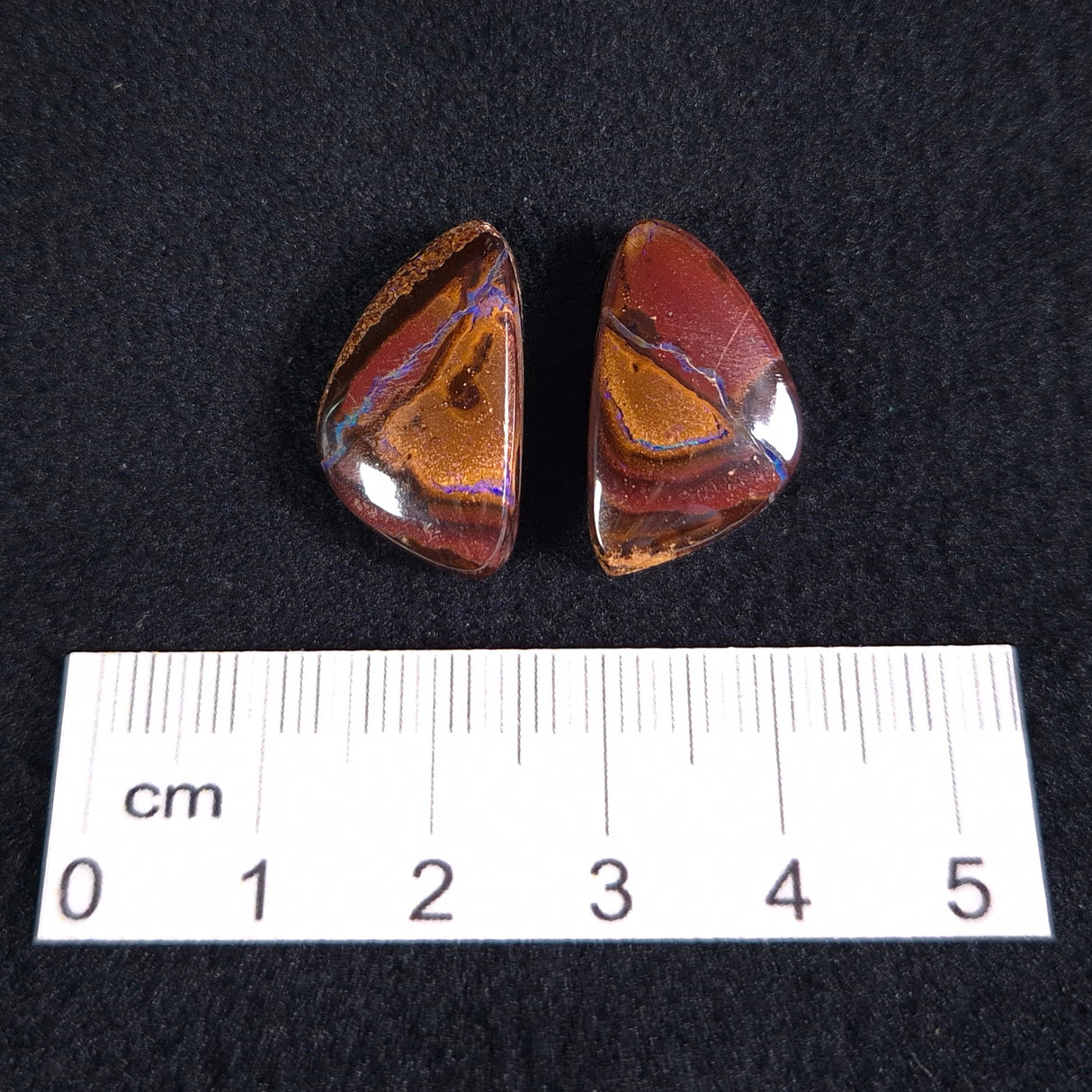 BOULDER OPAL CABOCHON PAIR, Australia XBC005
