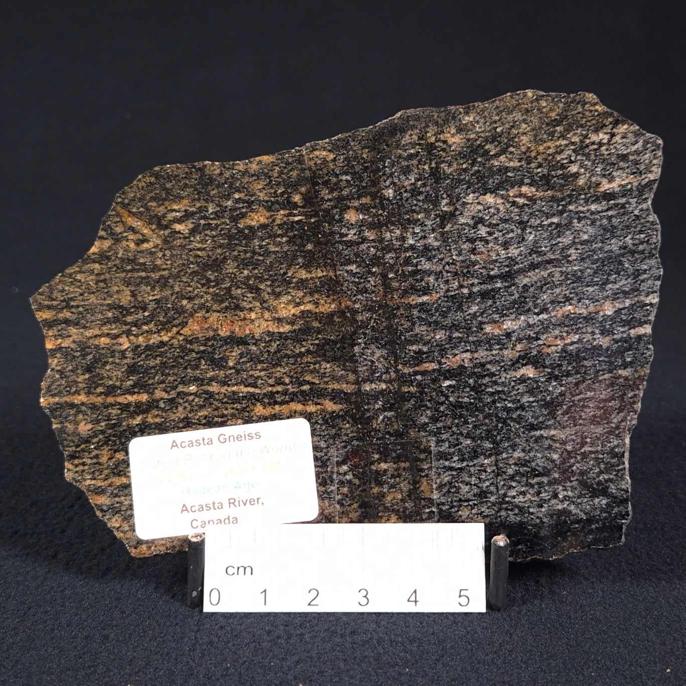 ACASTA GNEISS "OLDEST ROCK IN THE WORLD", Late Hadean, Canada ZAG010