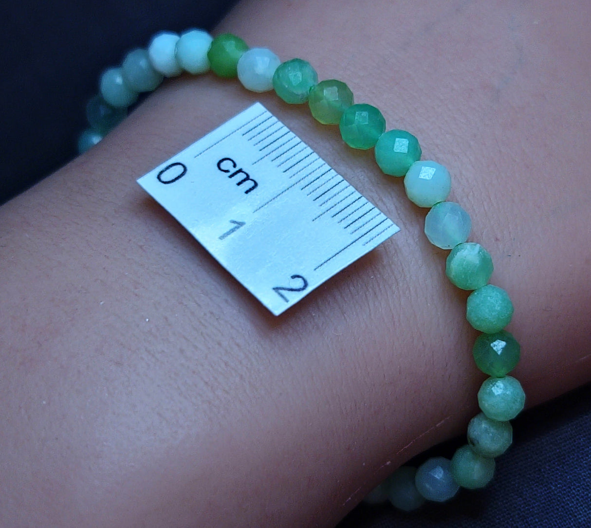 Chrysoprase Beaded Bracelet 3SSCPB