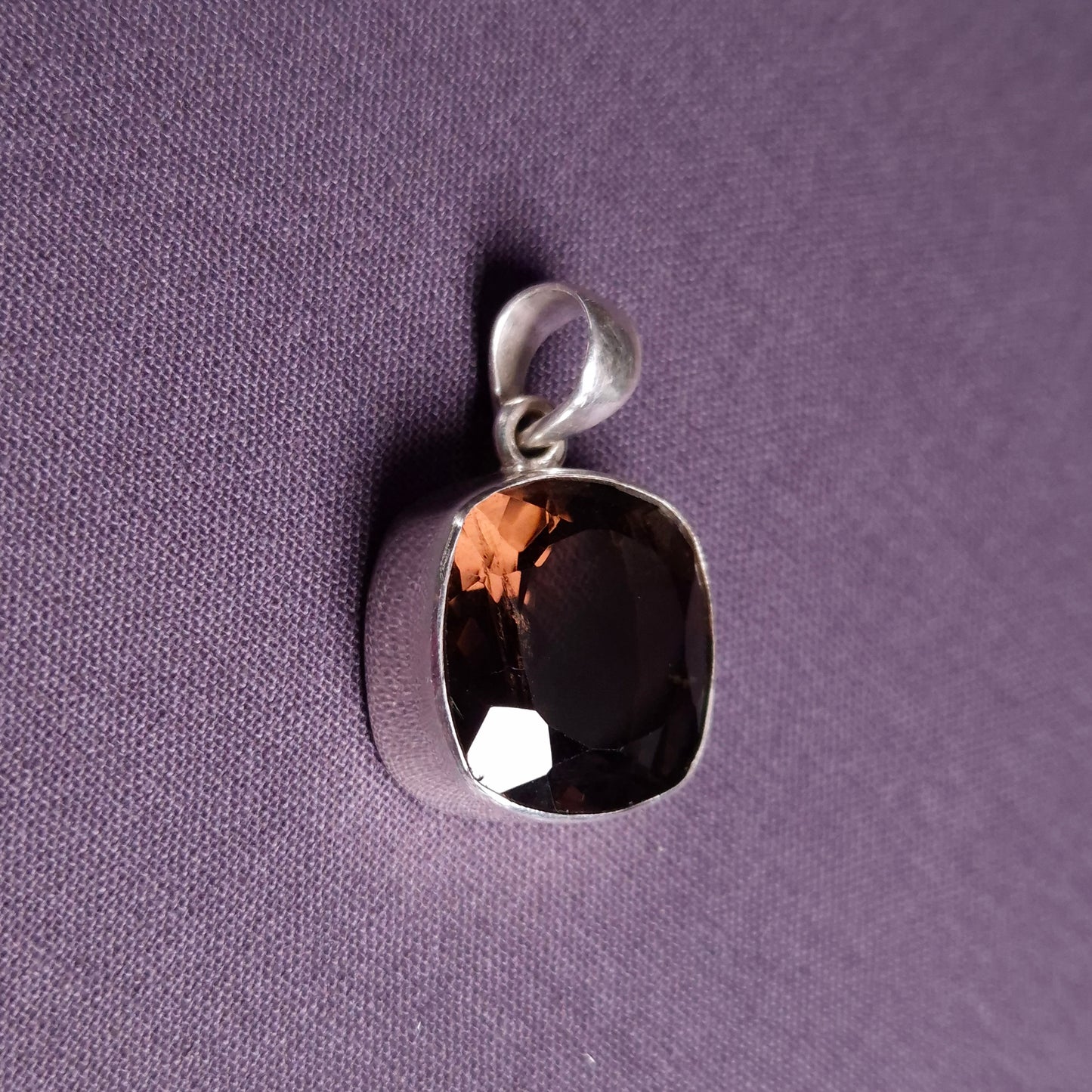 SMOKY QUARTZ PENDANT set in STERLING SILVER 3SSSQP3