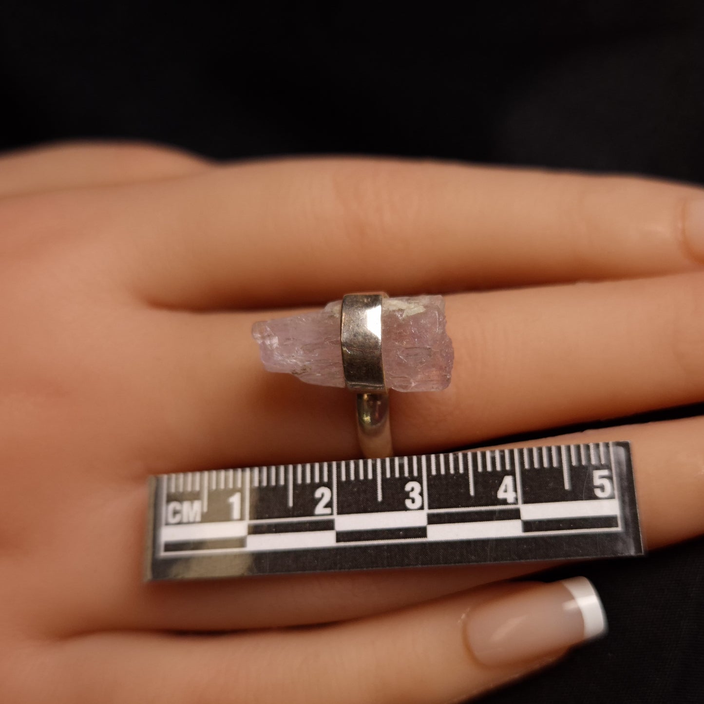 KUNZITE RING SIZE 8 set in STERLING SILVER 3SSKNZR