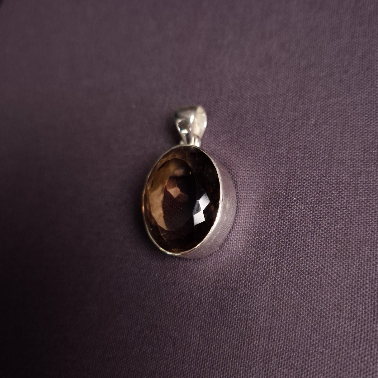 SMOKY QUARTZ PENDANT set in STERLING SILVER 3SSSQP2