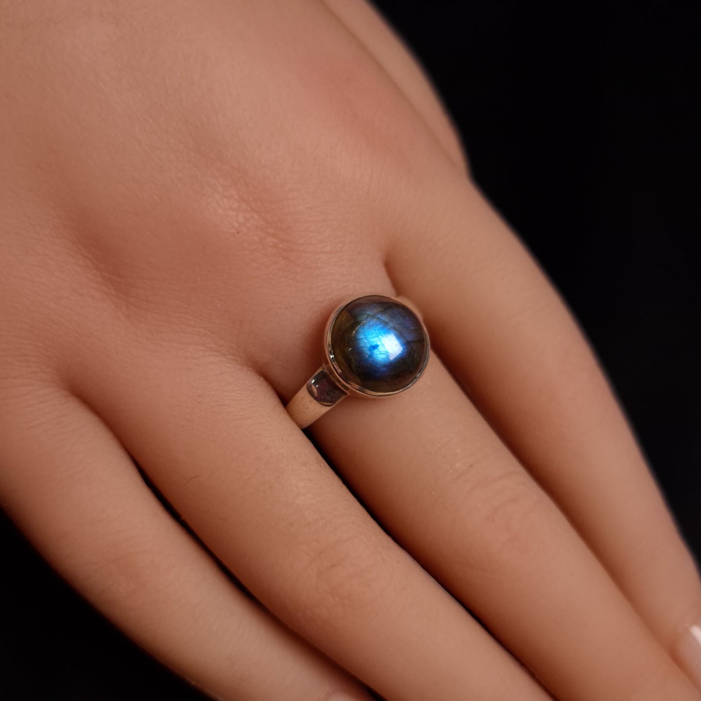 LABRADORITE RING set in STERLING SILVER 3SSLABR1