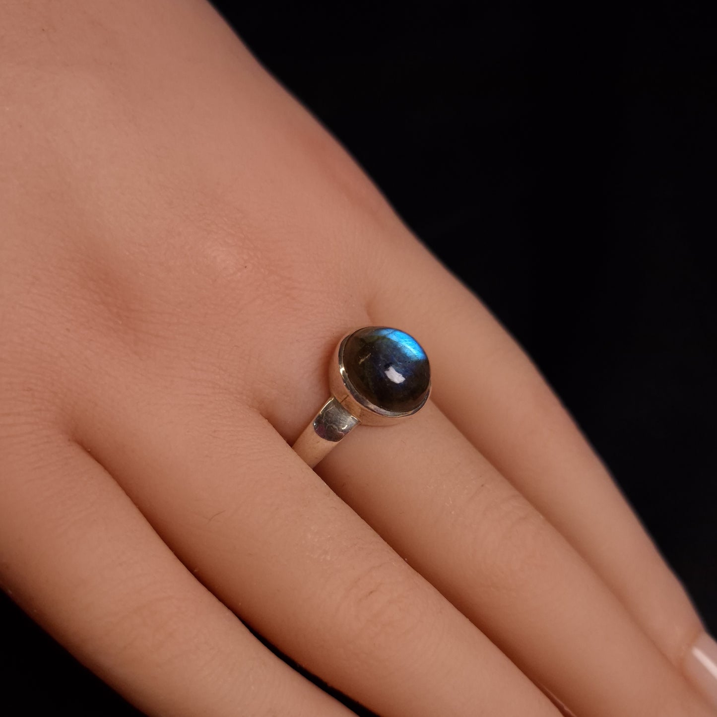 LABRADORITE RING set in STERLING SILVER 3SSLABR1