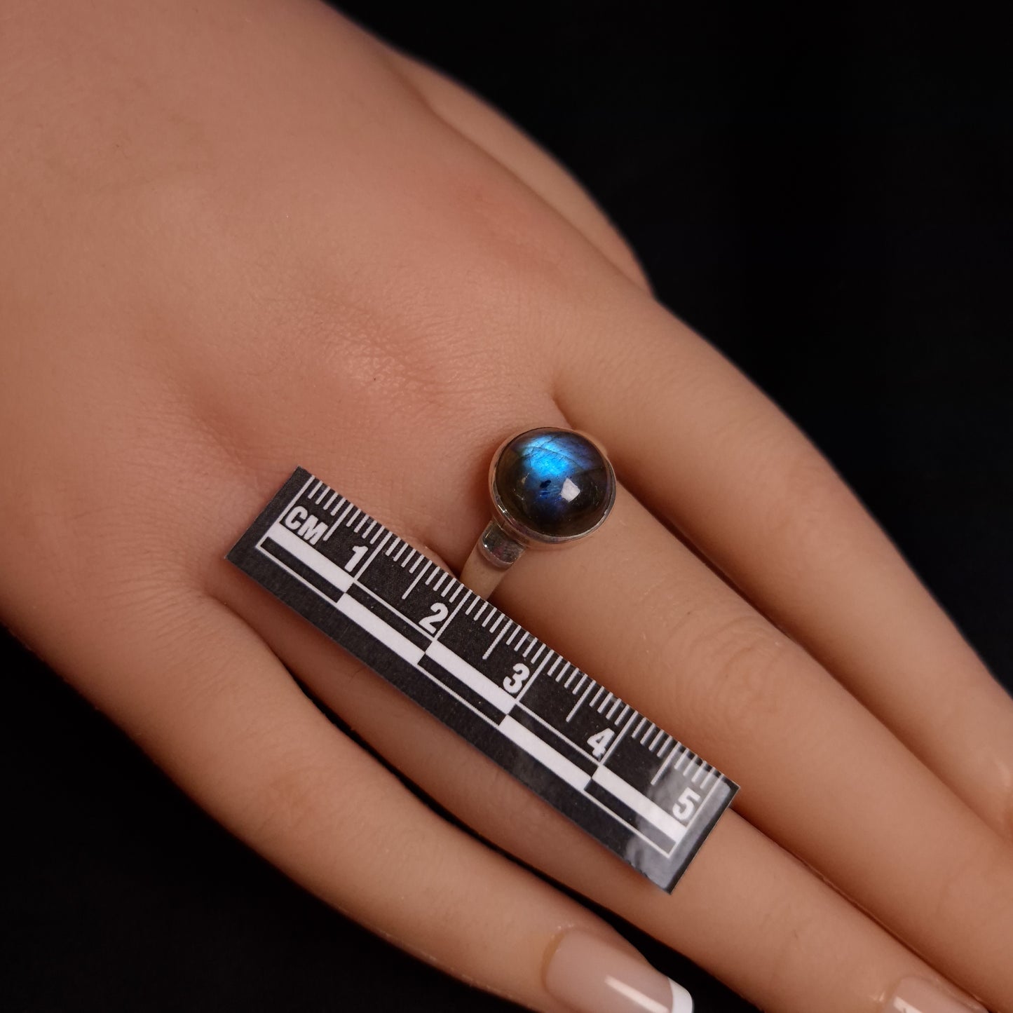 LABRADORITE RING set in STERLING SILVER 3SSLABR1