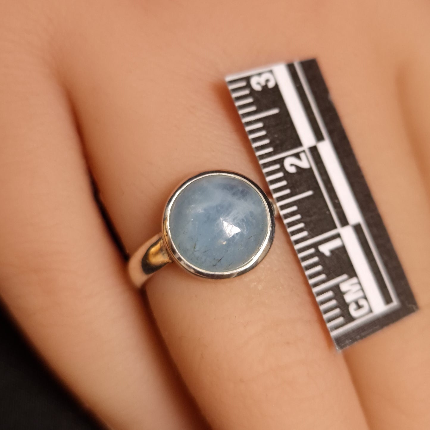 AQUAMARINE RING set in STERLING SILVER 3SSAQR3