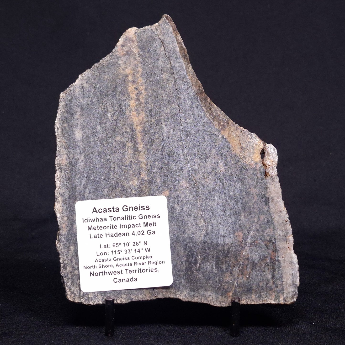ACASTA GNEISS "OLDEST ROCK IN THE WORLD", Late Hadean, Canada ZAG025