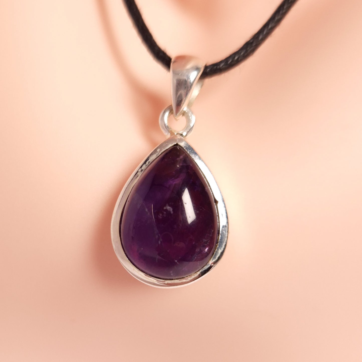 AMETHYST PENDANT set in STERLING SILVER 3SSAMP1