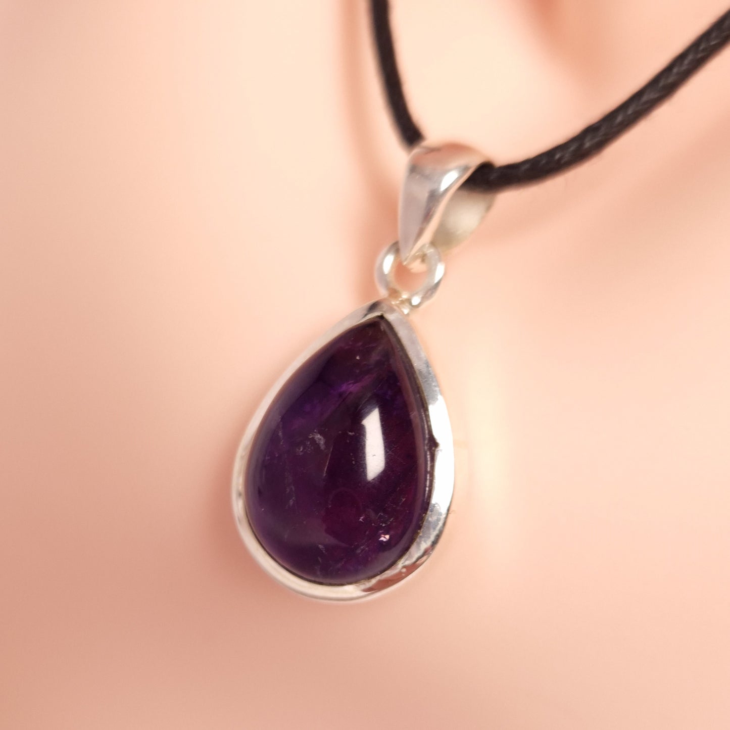 AMETHYST PENDANT set in STERLING SILVER 3SSAMP1