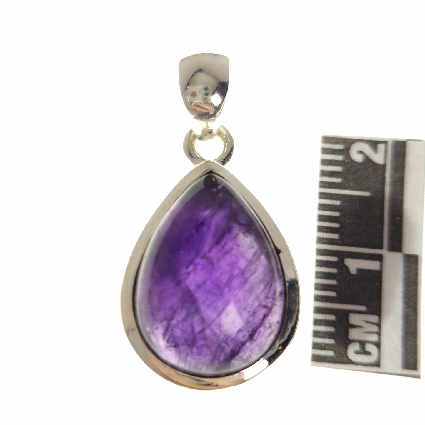 AMETHYST PENDANT set in STERLING SILVER 3SSAMP1