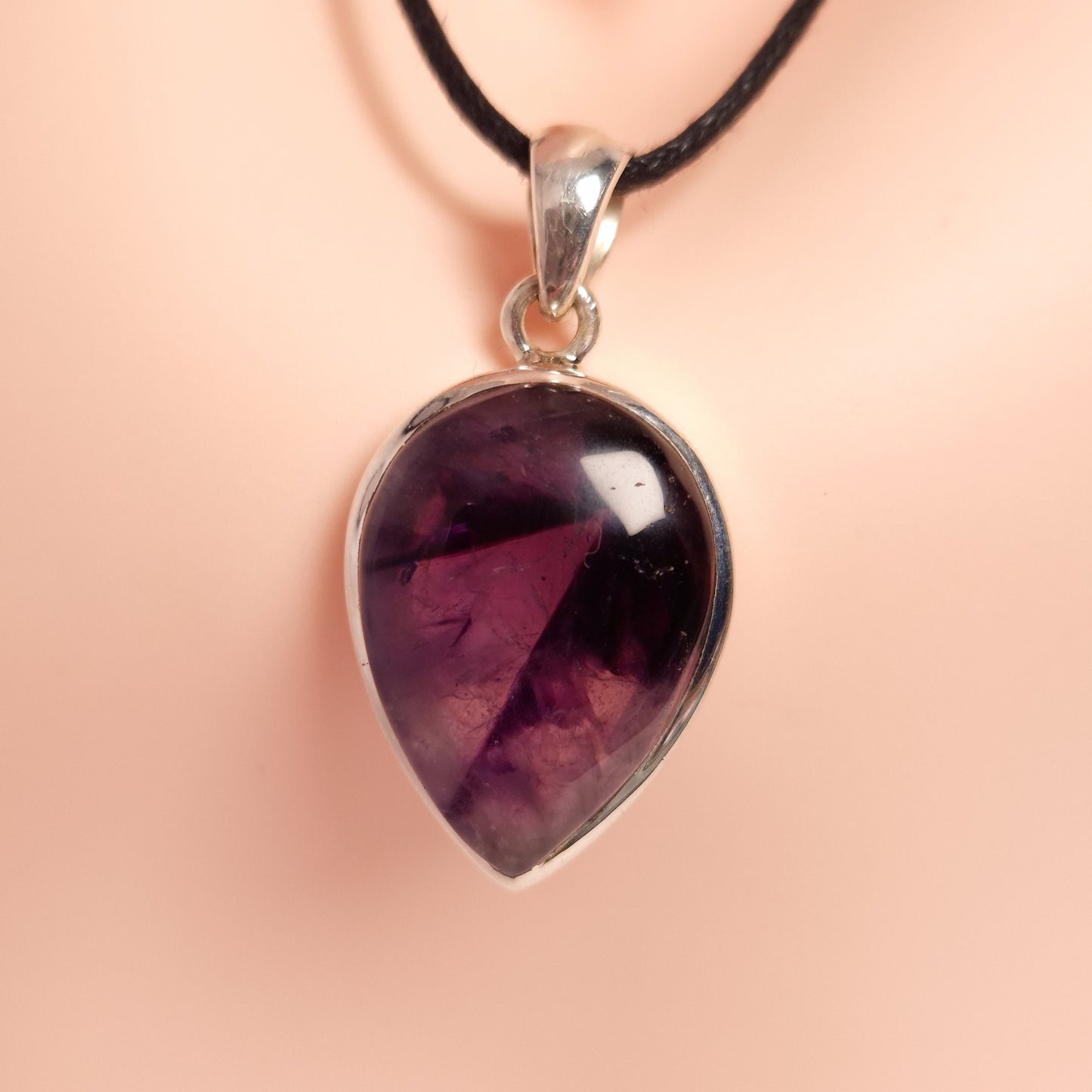 AMETHYST PENDANT set in STERLING SILVER 3SSAMP3