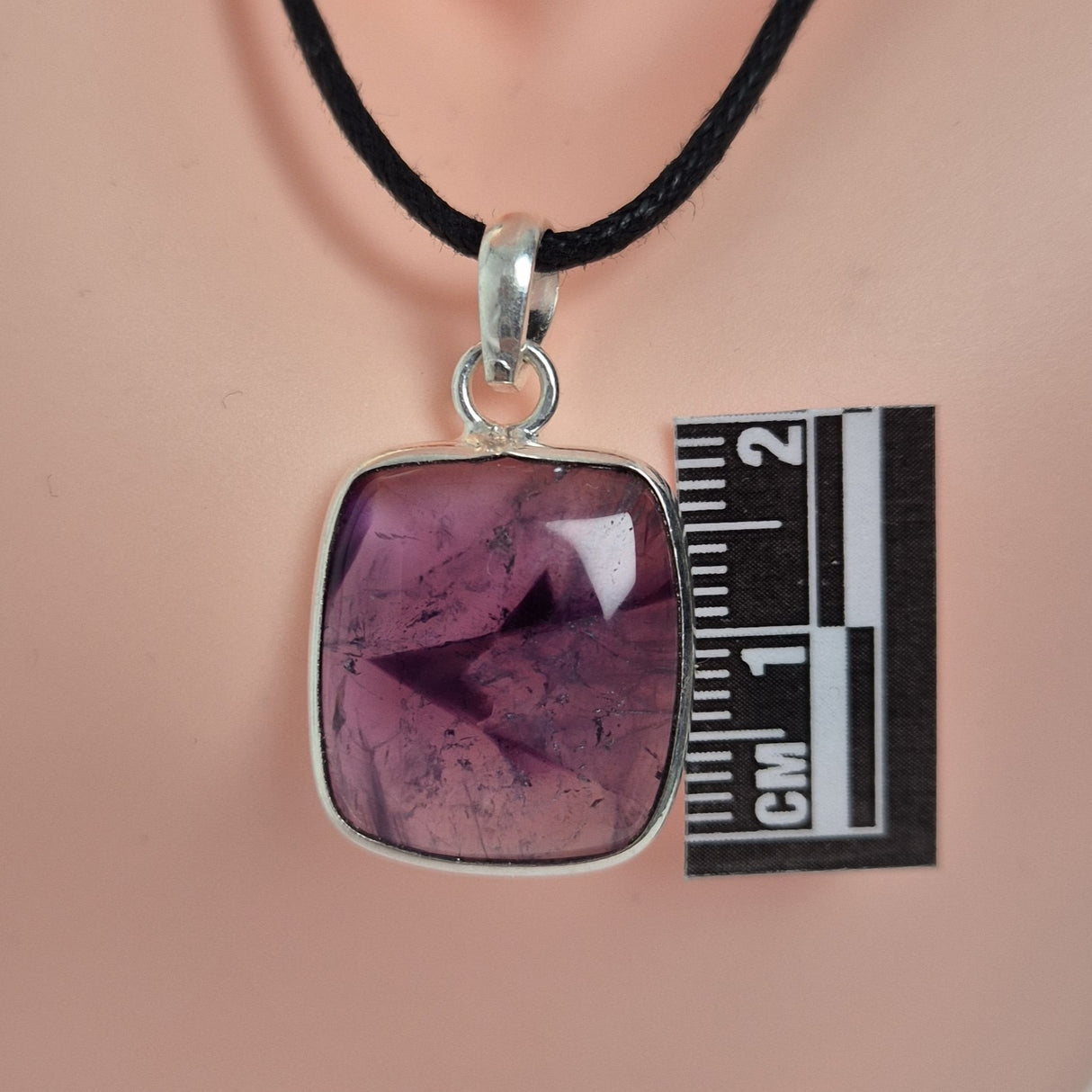 AMETHYST PENDANT set in STERLING SILVER 3SSAMP6