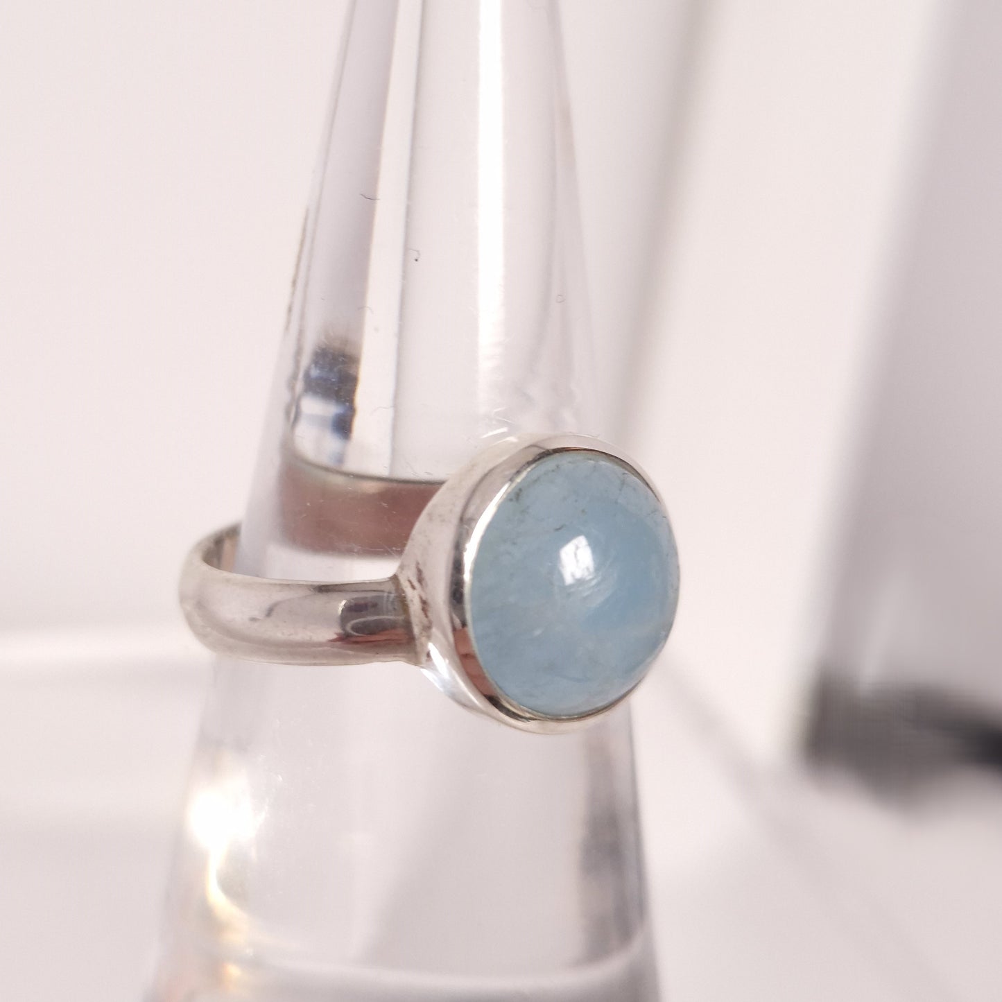 AQUAMARINE RING set in STERLING SILVER 3SSAQR3