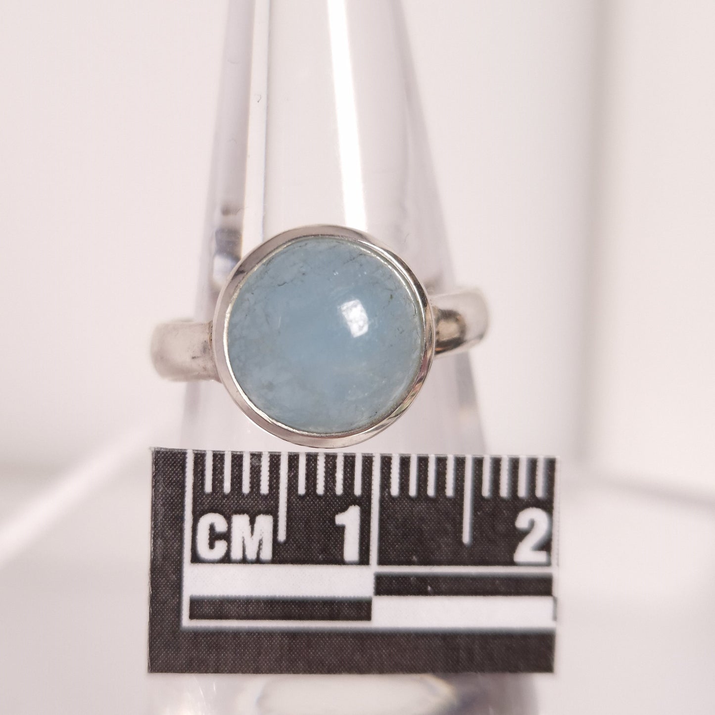 AQUAMARINE RING set in STERLING SILVER 3SSAQR3