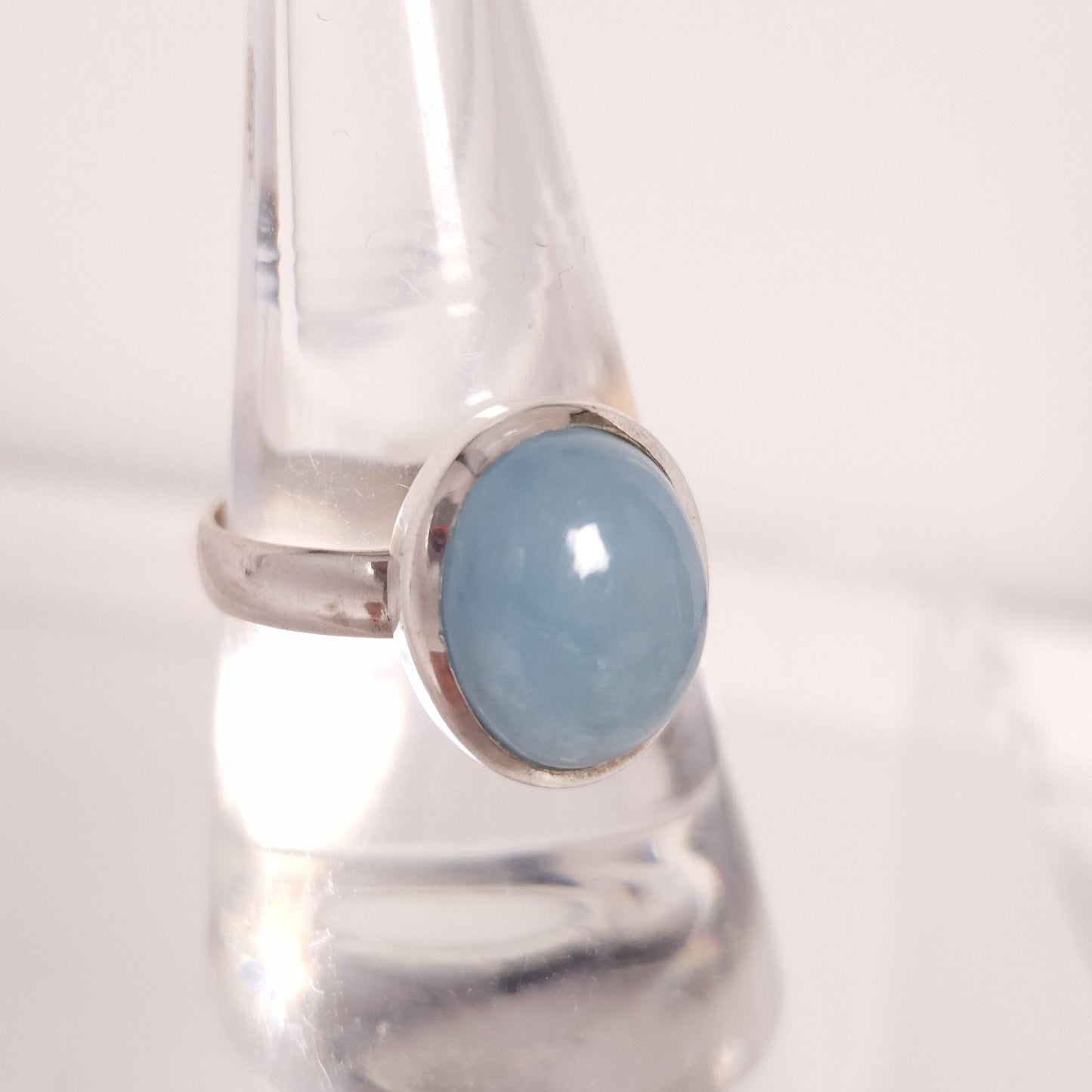 AQUAMARINE RING set in STERLING SILVER 3SSAQR2