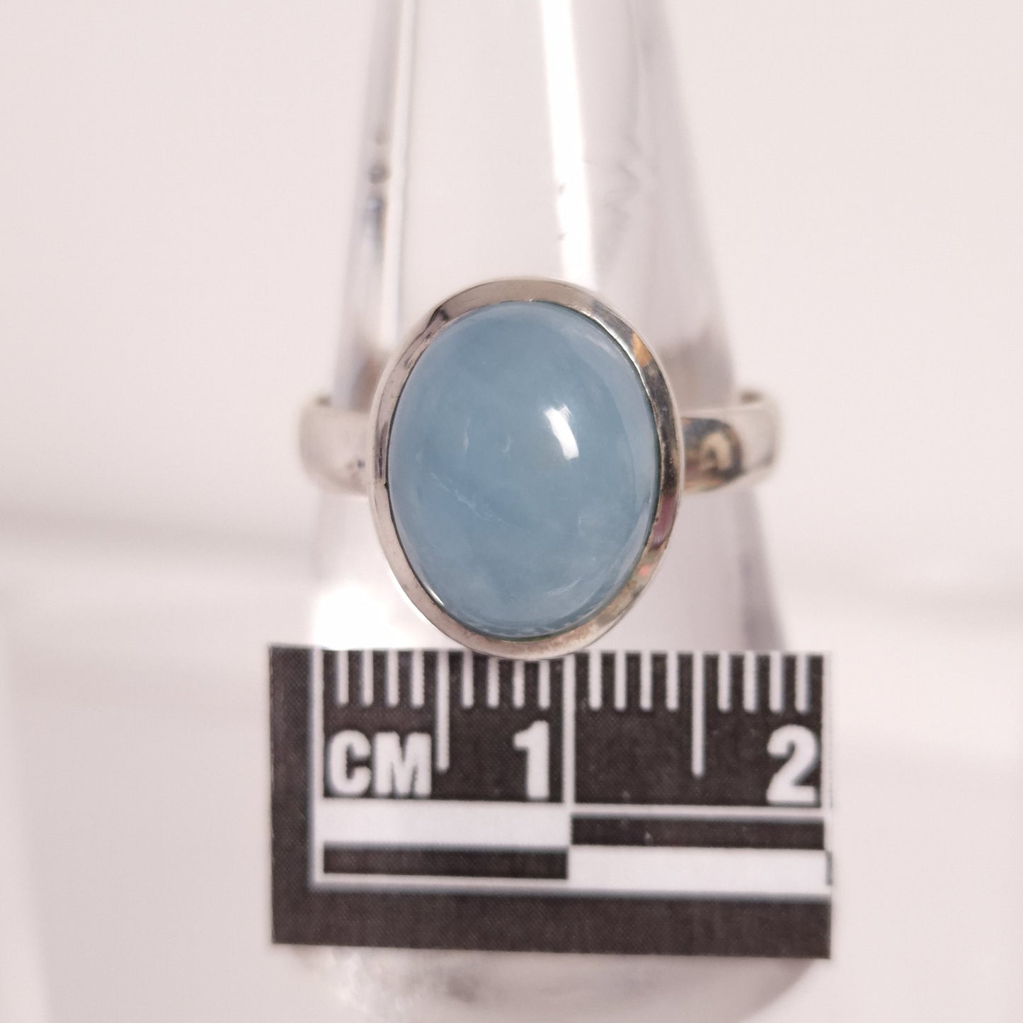 AQUAMARINE RING set in STERLING SILVER 3SSAQR2