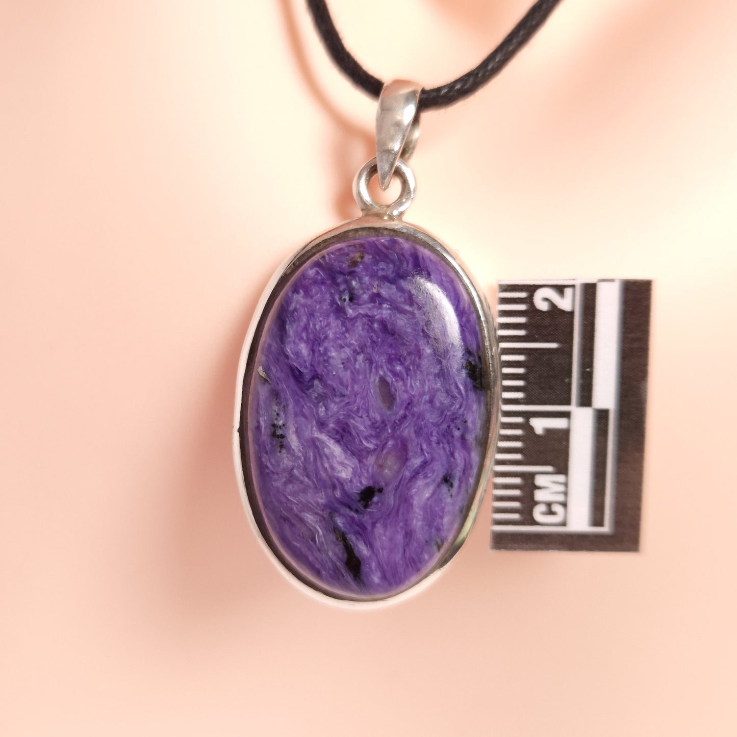 CHAROITE PENDANT set in STERLING SILVER 3SSCHP