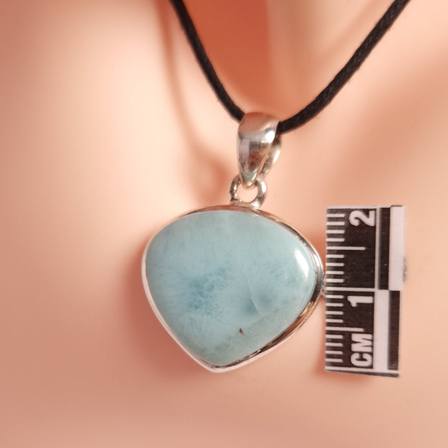 LARIMAR PENDANT set in STERLING SILVER 3SSLMP1
