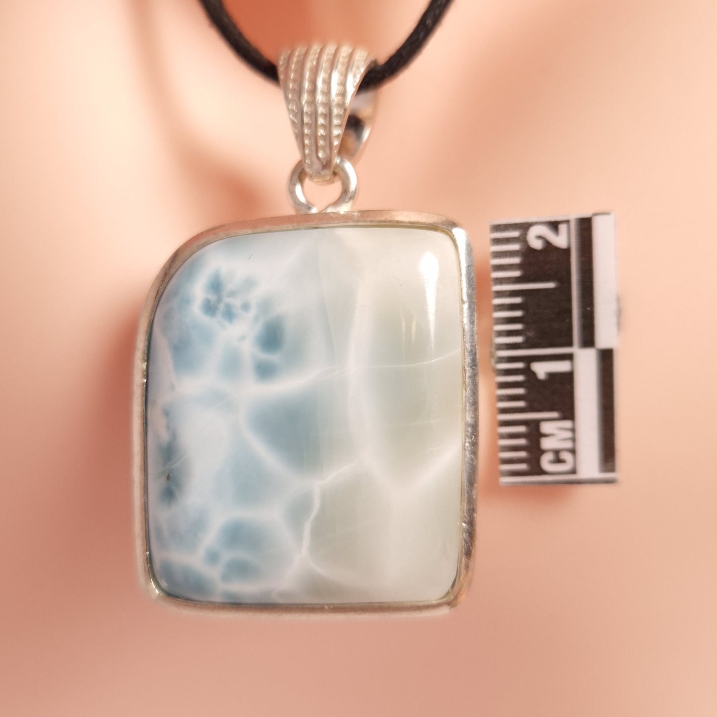 LARIMAR PENDANT set in STERLING SILVER 3SSLMP2