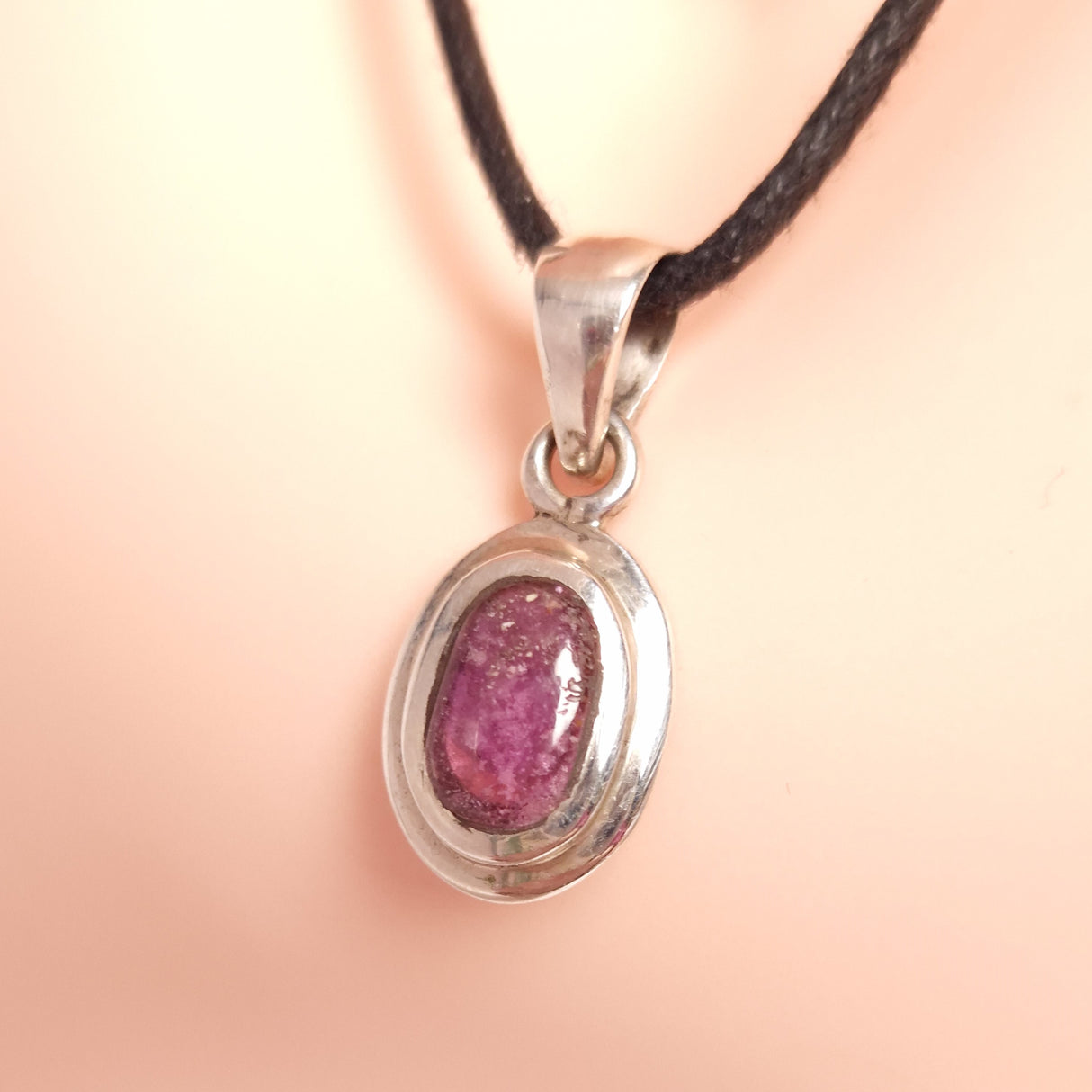 PINK TOURMALINE PENDANT set in STERLING SILVER 3SSPTP1