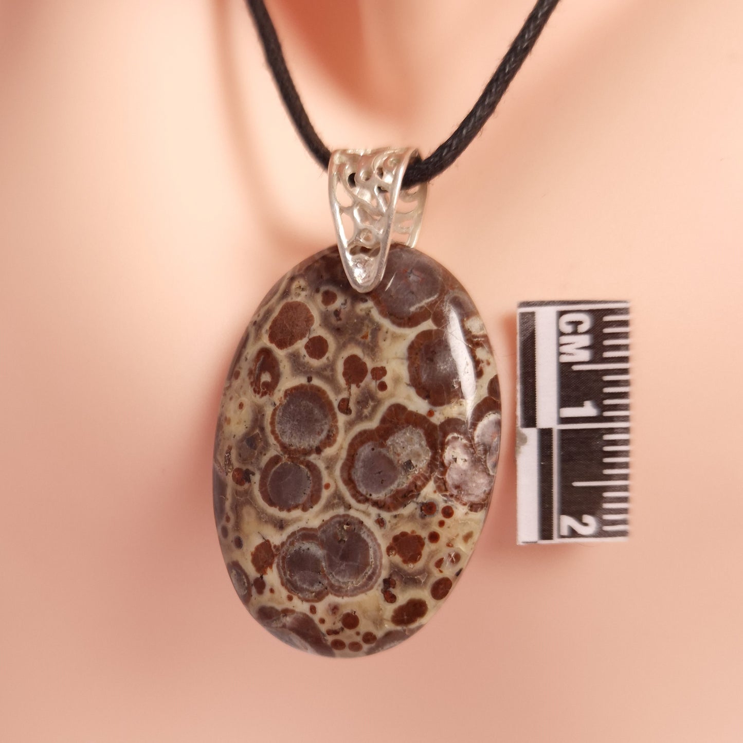 POPPY JASPER PENDANT set in STERLING SILVER 3SSPJP1