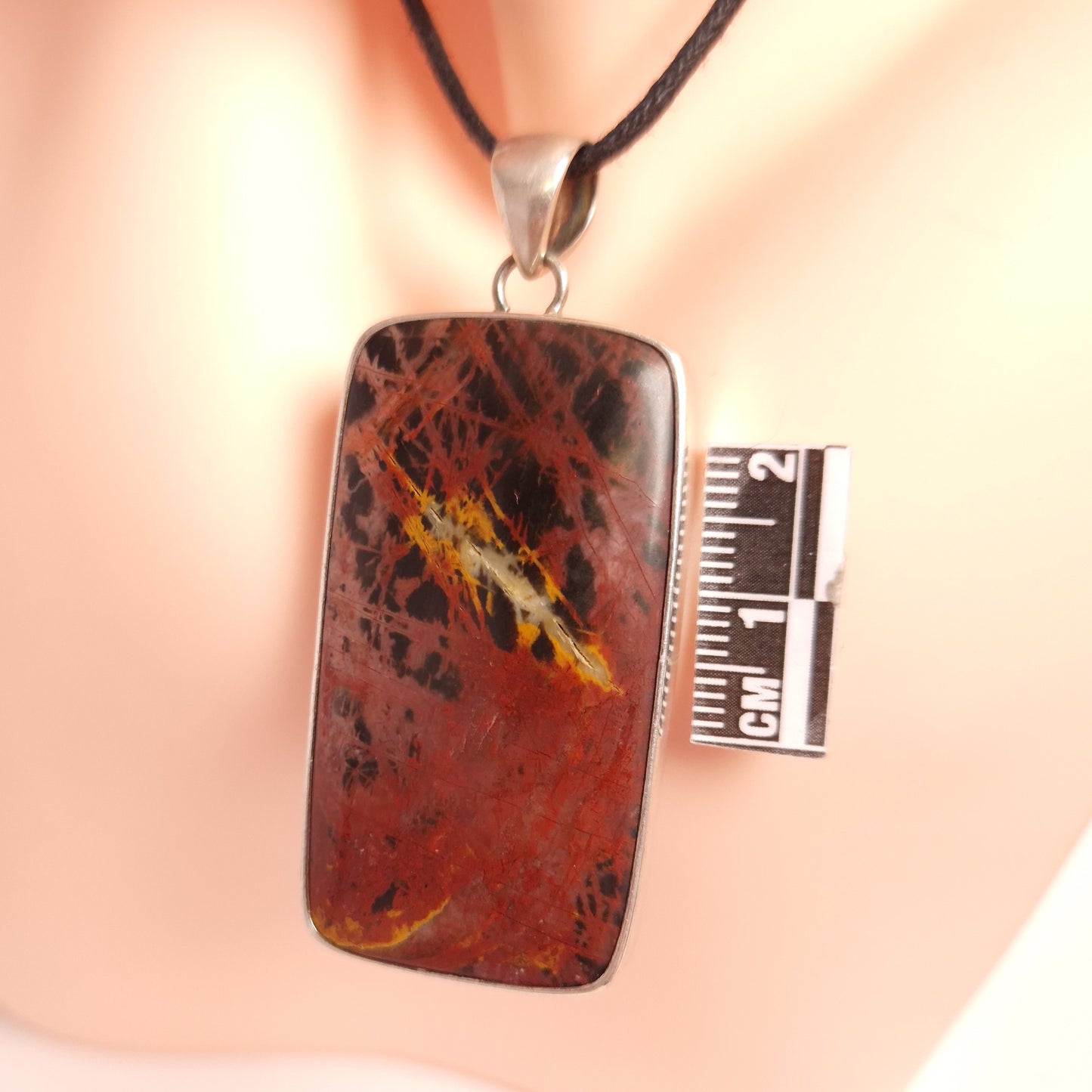 PICASSO JASPER PENDANT set in STERLING SILVER 3SSPJP