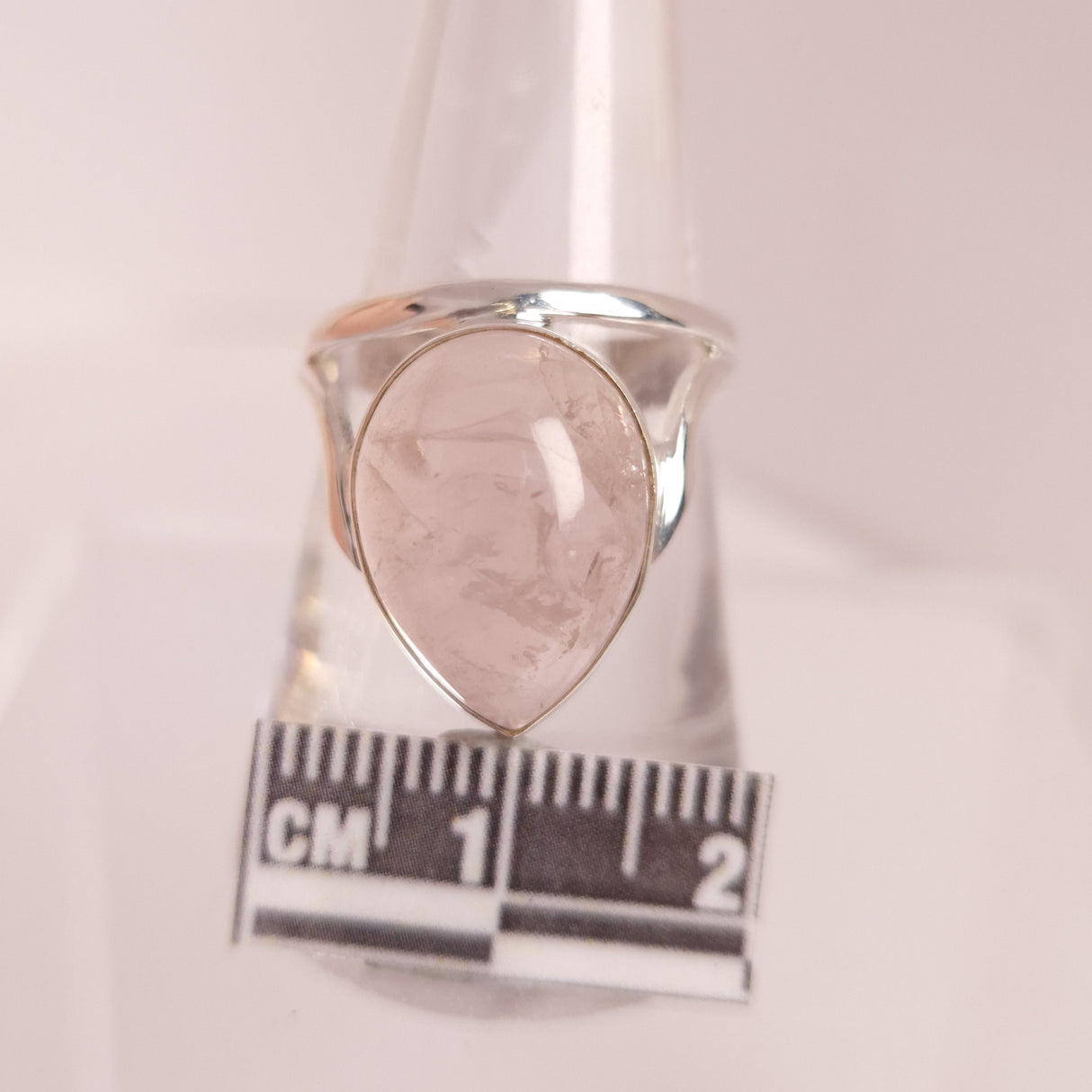 ROSE QUARTZ RING set in STERLING SILVER 3SSRQR1