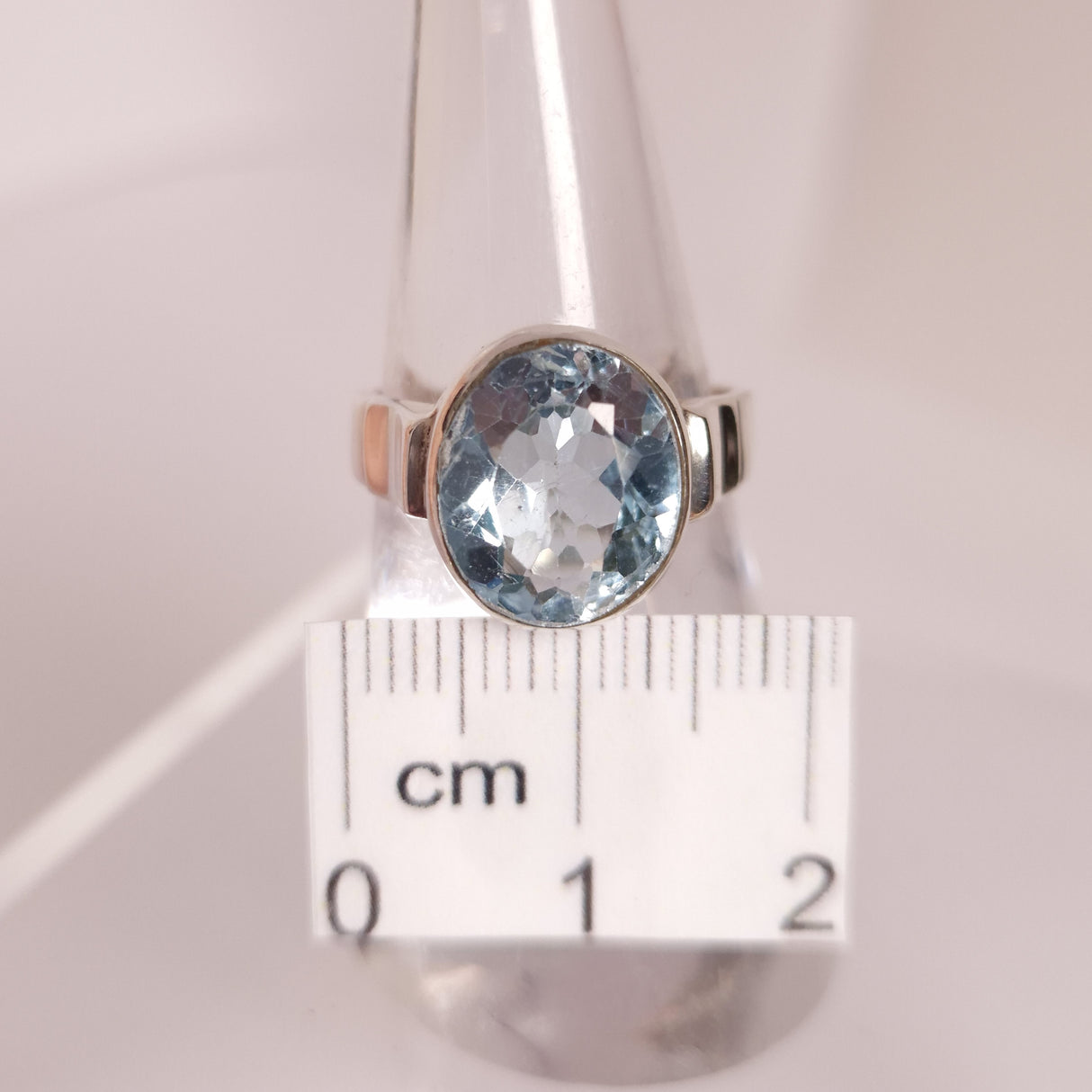 BLUE TOPAZ RING set in STERLING SILVER 3SSBTR1