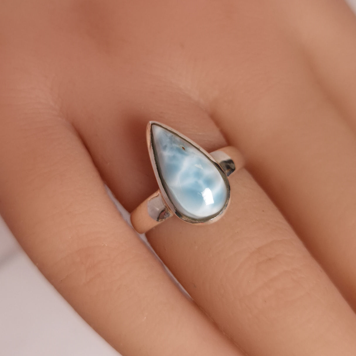 LARIMAR RING set in STERLING SILVER 3SSLR1
