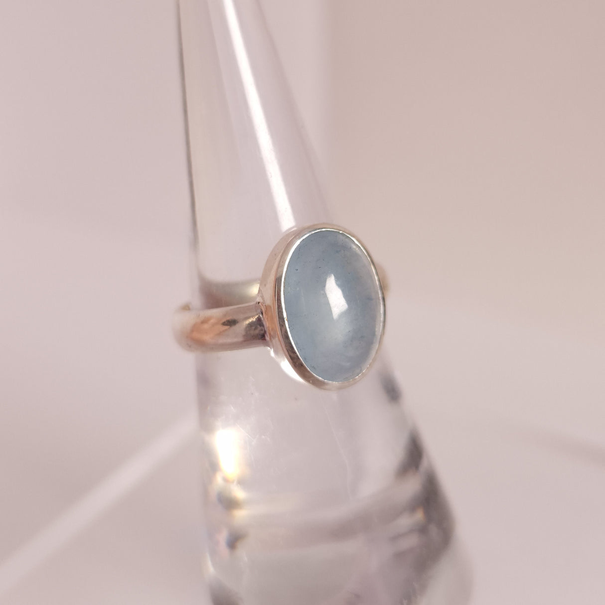 AQUAMARINE RING set in STERLING SILVER 3SSAQR5