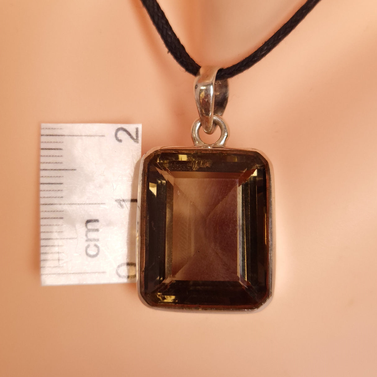 SMOKY QUARTZ PENDANT set in STERLING SILVER 3SSSQP5