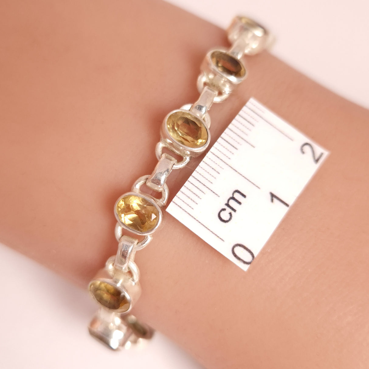 CITRINE BRACELET set in STERLING SILVER 3SSCB