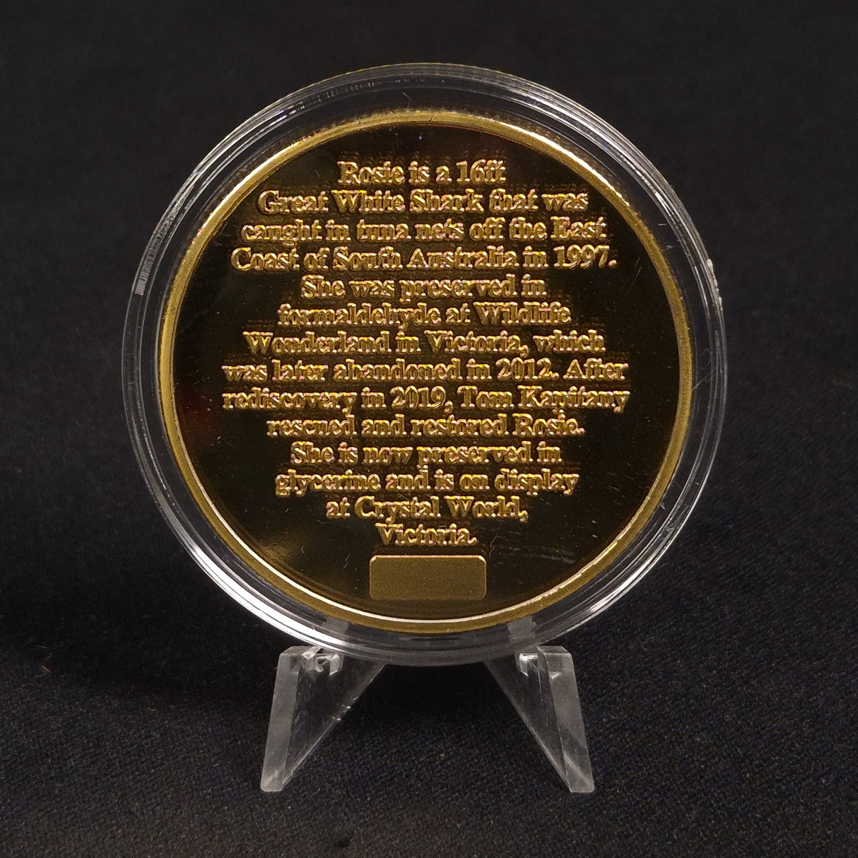 ROSIE THE SHARK COLLECTORS COIN, CRS001