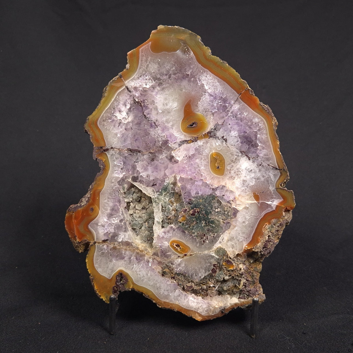 POLISHED AGATE WITH AMETHYST, Agate Creek, Australia YAC040